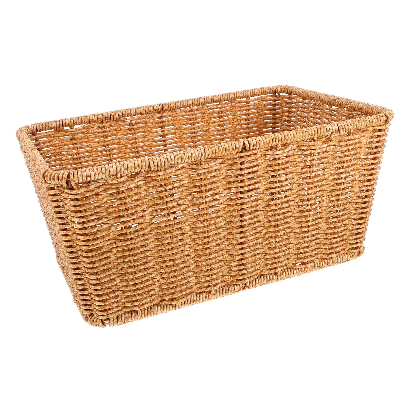 

Fruit Display Basket Versatile Faux Rattan Storage Container Snacks Home Supermarket Shelf Baskets Tall Narrow Kitchen Floor