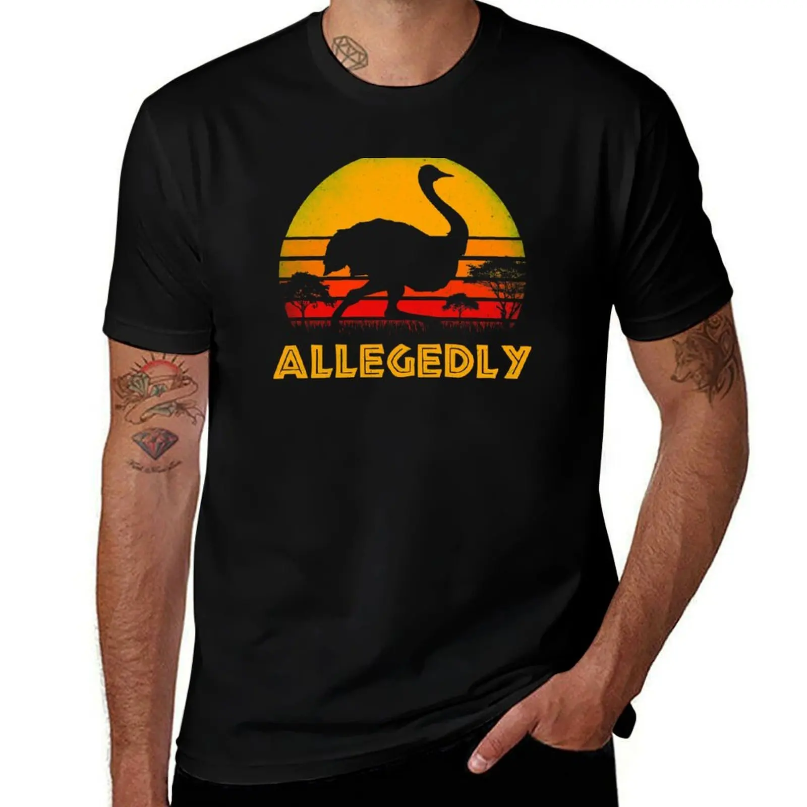

Allegedly Ostrich T-Shirt Festival Casual Short Sleeve