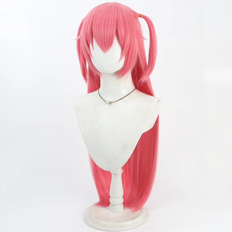 Parrucca cosplay Anime Pretty Cure Asahina Akari Halloween Party Prop Fibra sintetica resistente al calore per capelli + cappuccio per parrucca