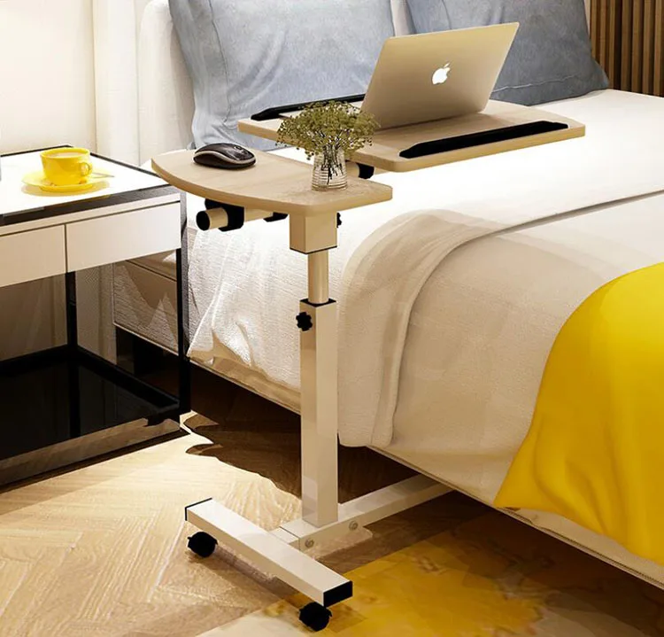 Adjustable Laptop Table with Wheel Rotate Standing Notebook Computer Table Lifting