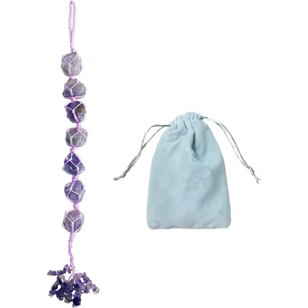 

Car Crystal Hanging Ornament Amethyst Positive Energy Gifts Crystal Car Accessories for Healing Decoration Yoga