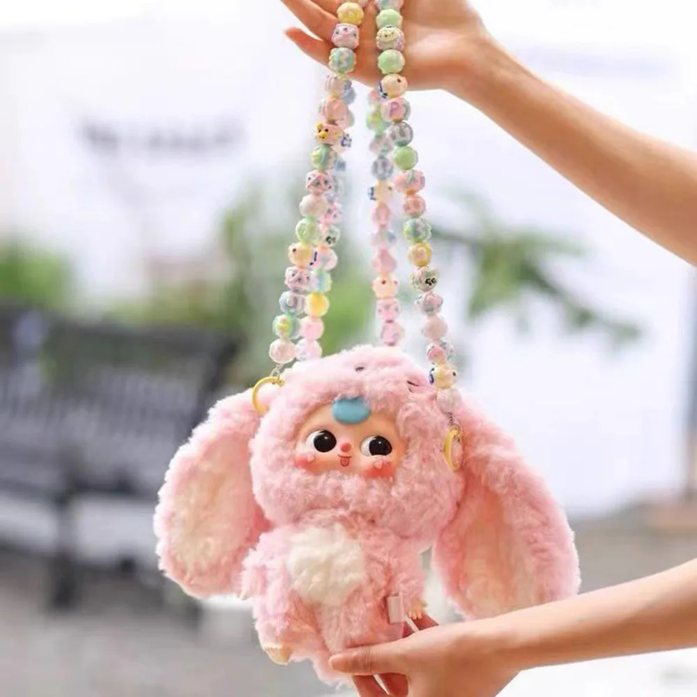 Korean Pink Flower Phone Strap Charm Chain Knot Cellphone Lanyard Keychain Girls Bag Pendant Cute Crossbody Shoulder Bag Chain