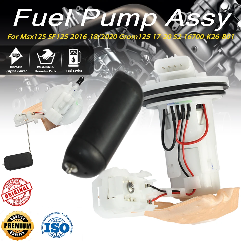 

For Msx SF 125 2016-18/2020 Grom 125 17-20 S2 16700-K26-B01 Fuel Pump Assy