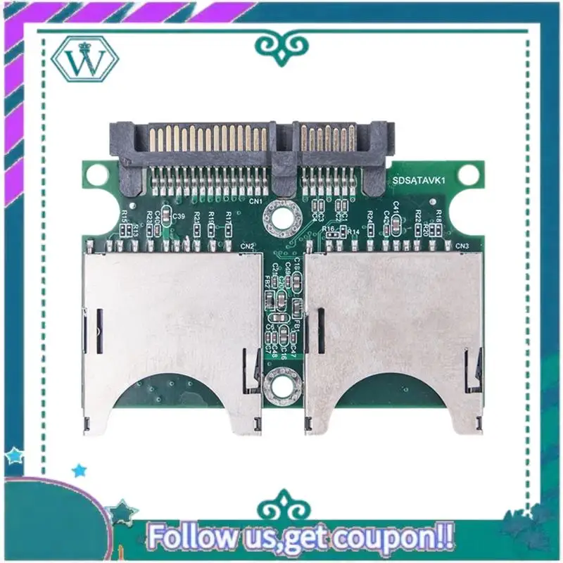 A75Q-Dual SD To SATA Converter Industrial-Grade SD To SATA Adapter Card 15PIN+7PIN SD To Serial Adapter Card