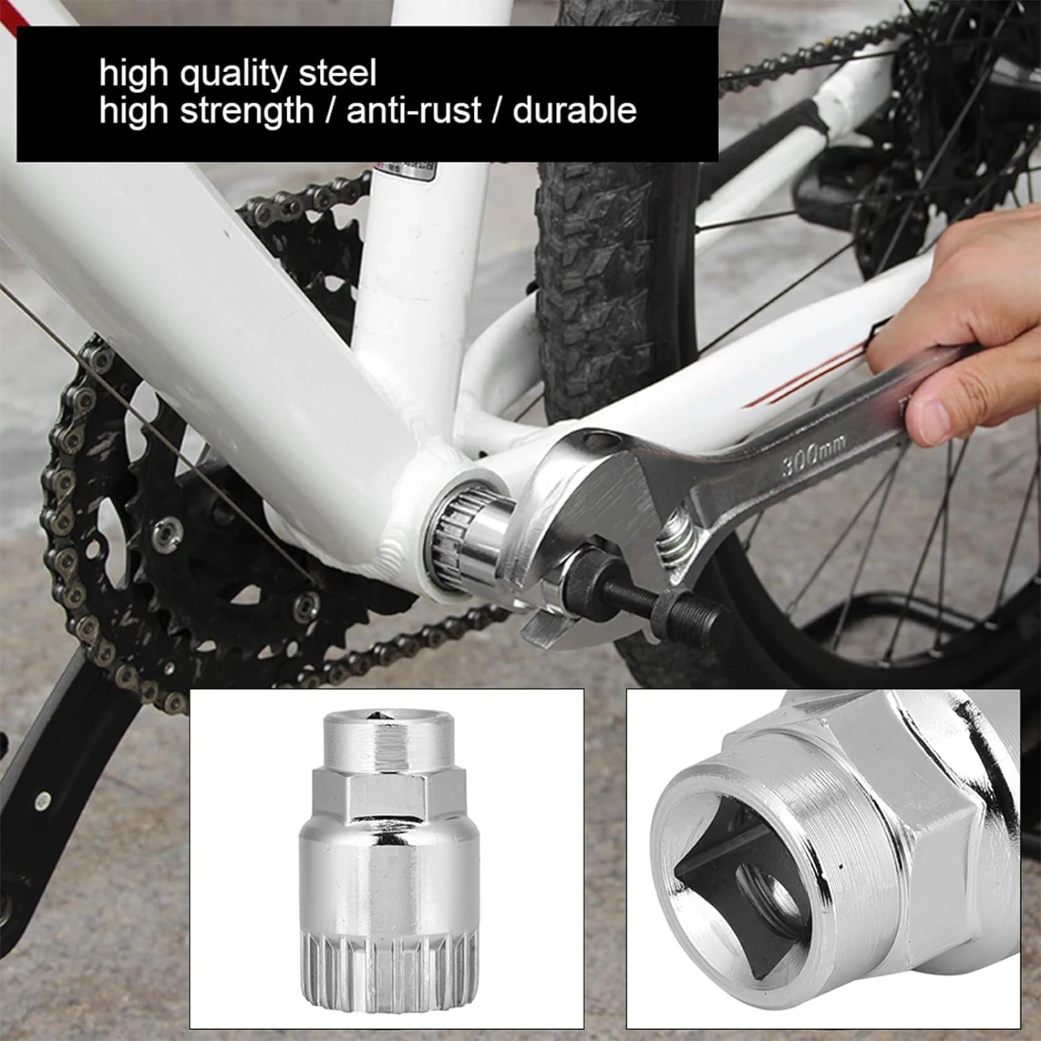 Convenient Mini Square Hole Bottom Bracket Removal Tool: Effortless, Efficient, and Lightweight - Quick 20 Teeth for Convenient 