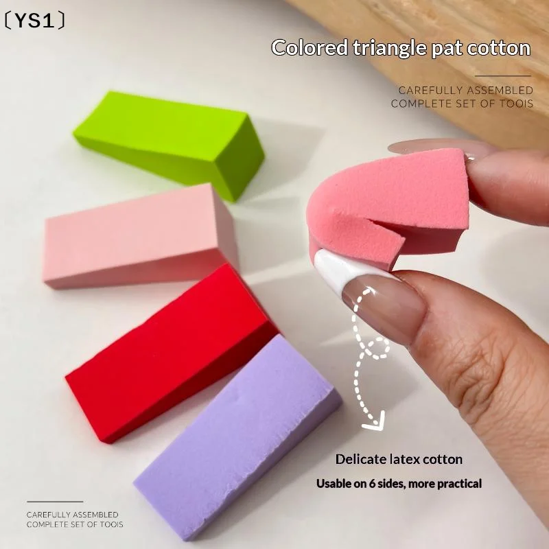 〔YS1〕50Pcs Colorful Nail Art Sponge Square Triangle For Gradient DIY Gel Polish Design Manicure Painting Supply