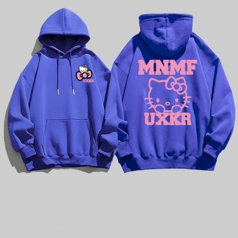 الكورية نمط هوديس المرأة الجديدة مرحبا كيتي ملابس حريمي الشارع الشهير المرأة فضفاضة تنوعا بلوزة كاجوال Kawaii Y2k البلوز