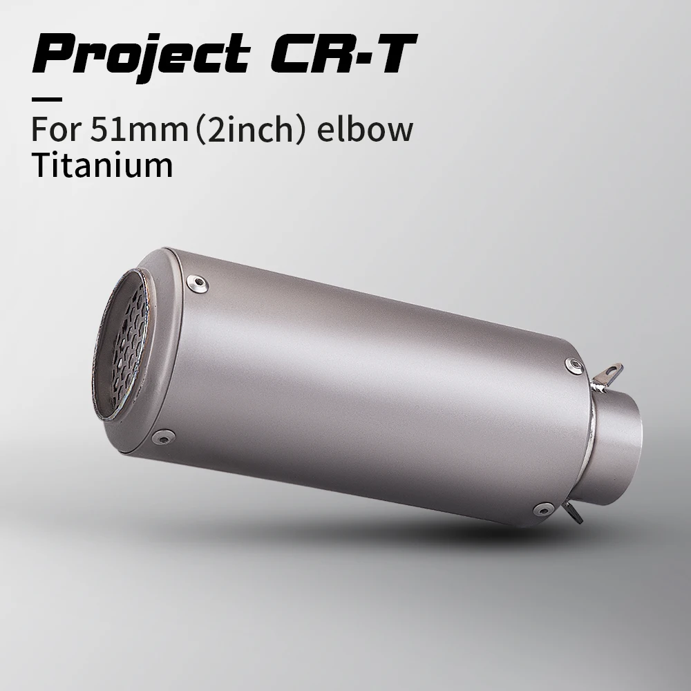 51mm universal Motorcycle titanium alloy exhaust muffler for z900 R3 R25 MT07 MT09 R1 Z400 Z650