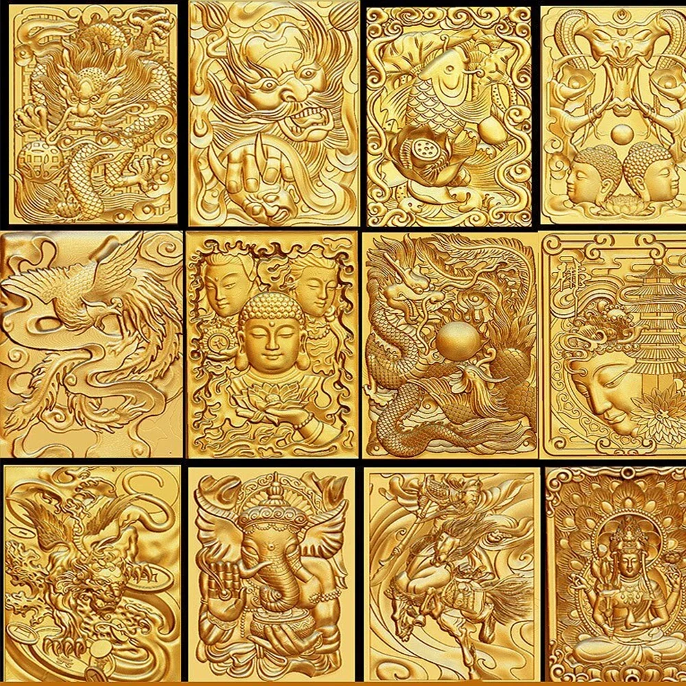 50pcs Digital file Buddha Pendant 3d model relief for CNC Router Aspire Artcam 3D Printer Carving Engraver Bas Relief