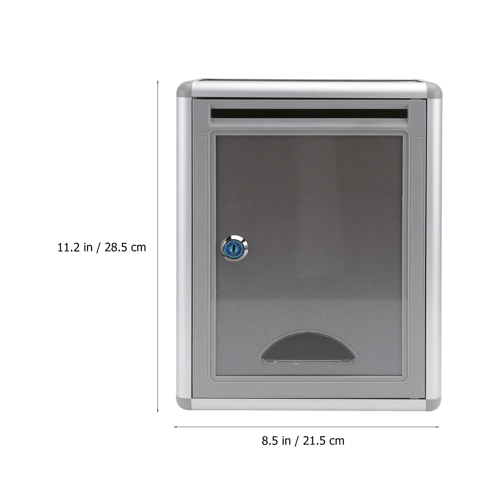 1Pcs Exquisite Finish Aluminum Alloy Letter Box Wall Mounted Lock Design Suggestion Box for Office School Complaints Storage