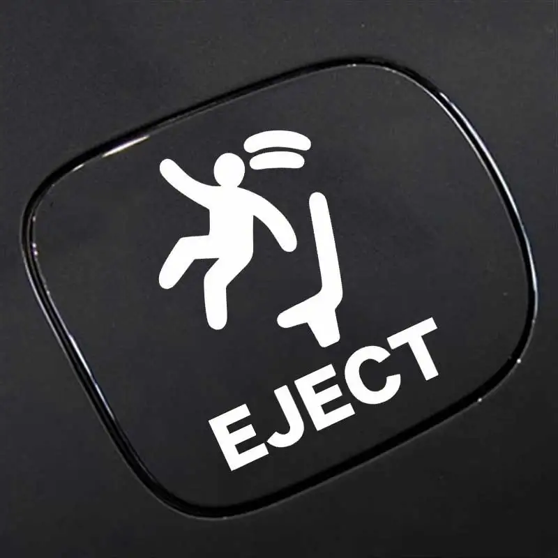 Humorous Pop-up Button Stickers for Cars Prank Gifts Men's Auto Parts Vehicle Video Game Decals Empty Button Suitable Q124