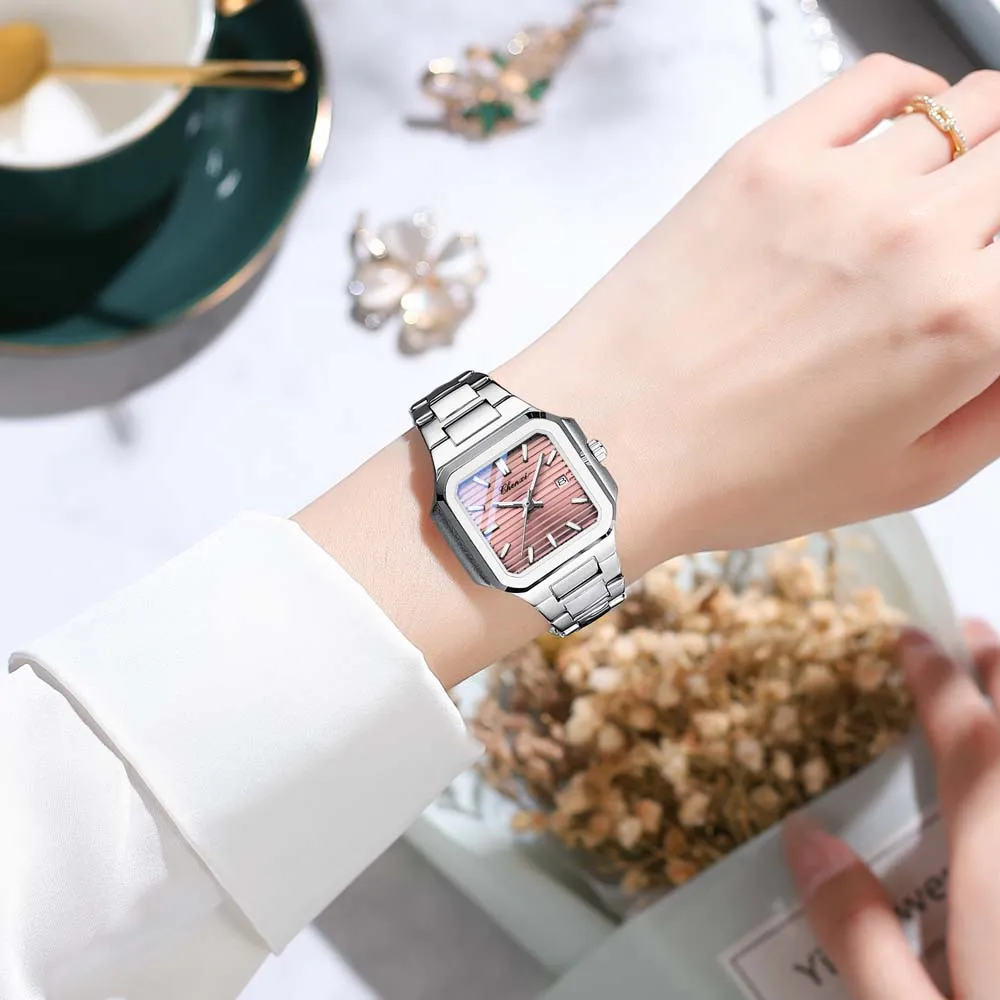 CHENXI Couple's Quartz Watches  Men's & Women's Styles   Luxury Date Wristwatch  Men's Square Quartz Watch Gift For Couple