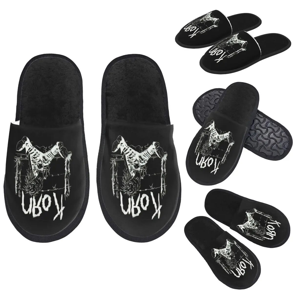 

Custom Korn Rock Music Slippers Memory Foam Warm Soft Women House Slipper Bedroom Fluffy Shoes
