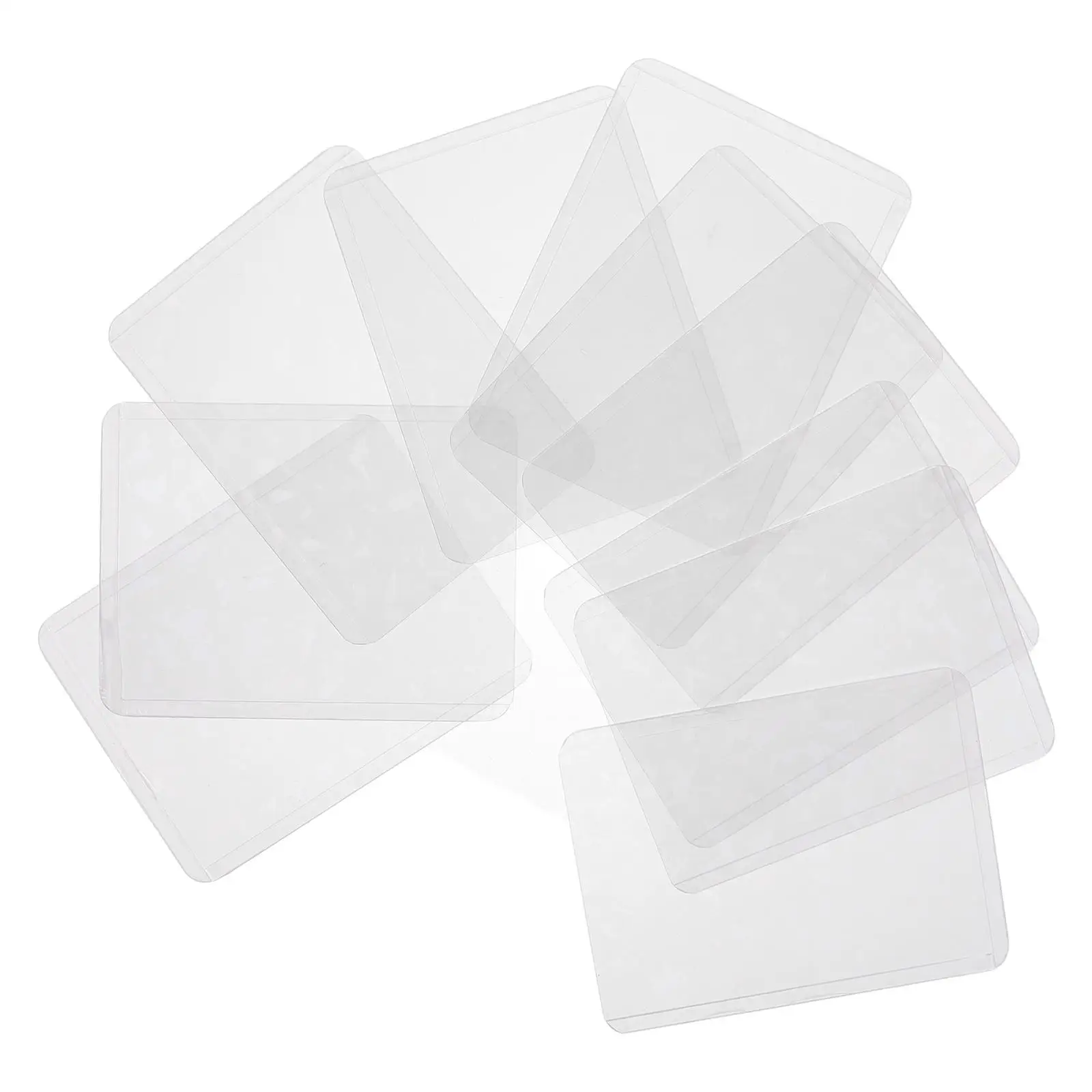 Photo Card Holder Business Cards Protectors Vertical Version Label Pockets Staff Sleeves