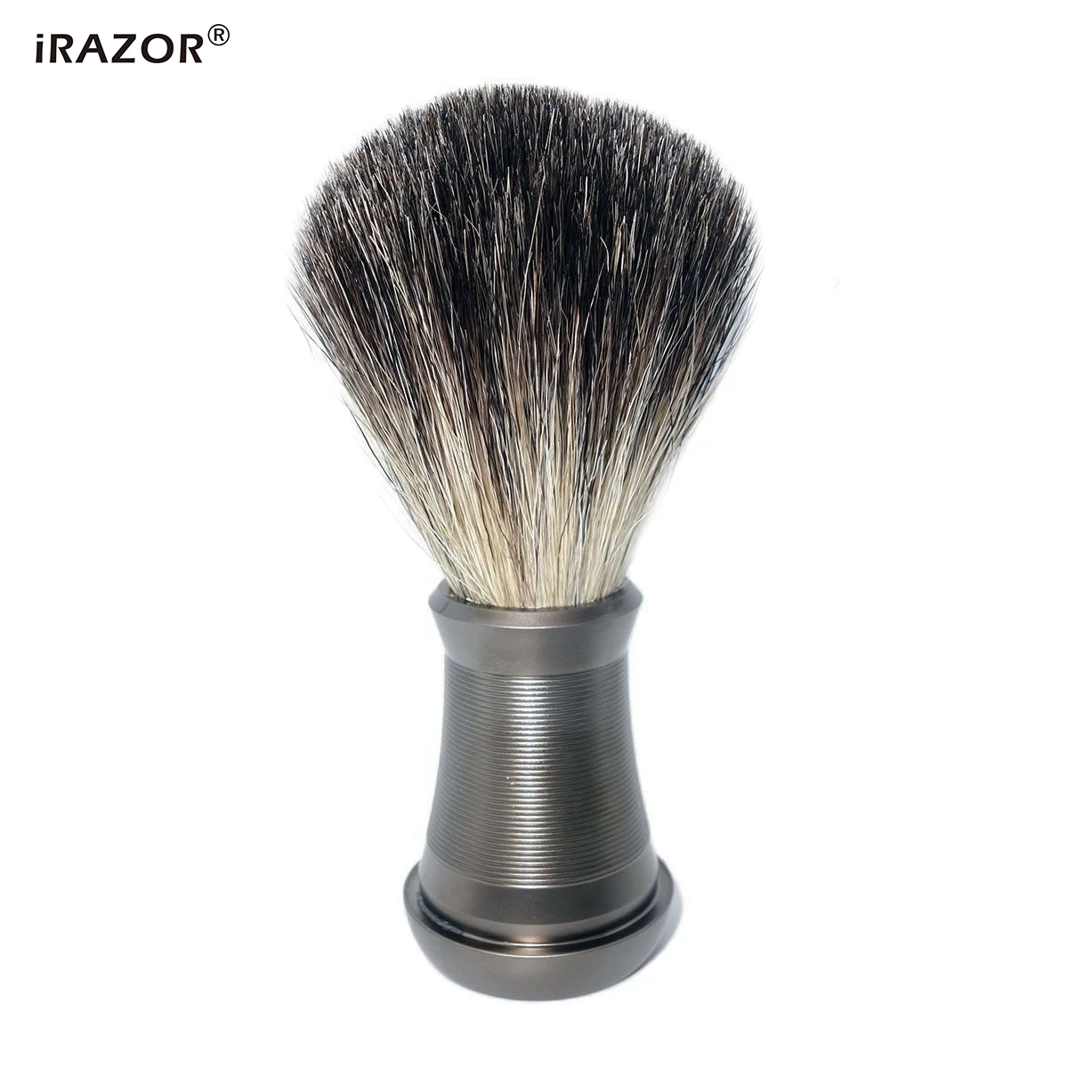 New Pure Badger Hair Shaving Brush Gunmetal Grey Original Design Hand-Crafted Handle Professional Grooming Tool Gift for Men