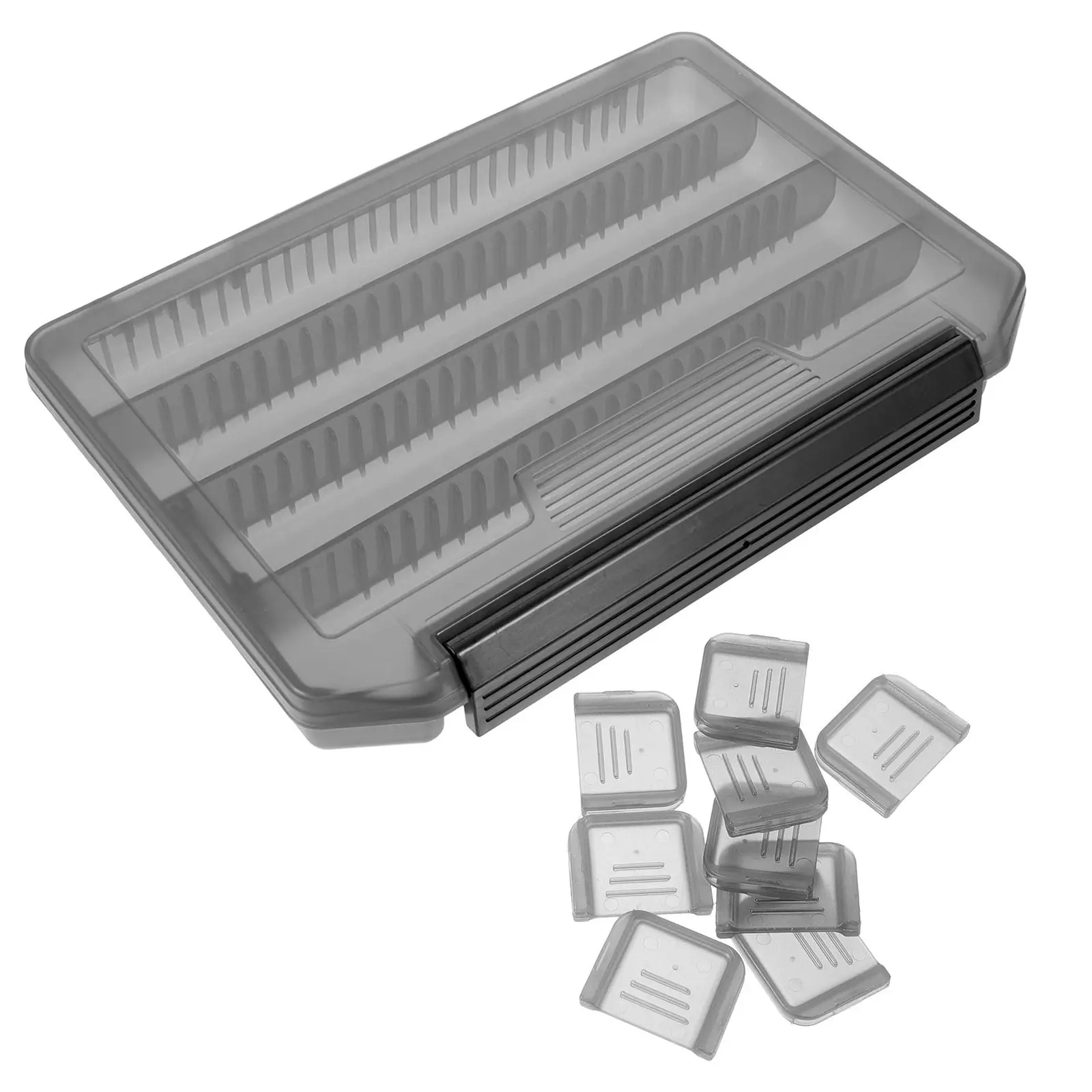 

Коробка для рыболовных снастей с несколькими отделениями из ABS-пластика, компактный портативный органайзер для хранения мелких аксессуаров, приманок, крючков, наживок