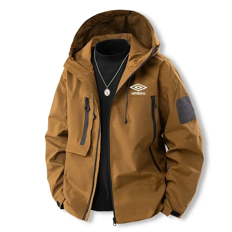 

Men's UMBRO Waterproof Hiking Jacket Large Size Windproof Windbreaker Camping Hunting Running Trekking Fishing Coat Men Outdoor