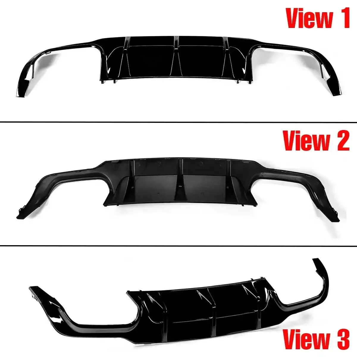 W204 Rear Bumper Diffuser Lip Rear Bumper Protector For Mercedes For Benz C Class W204 C204 Sedan C63 Coupe 2012-2015 Body Kit