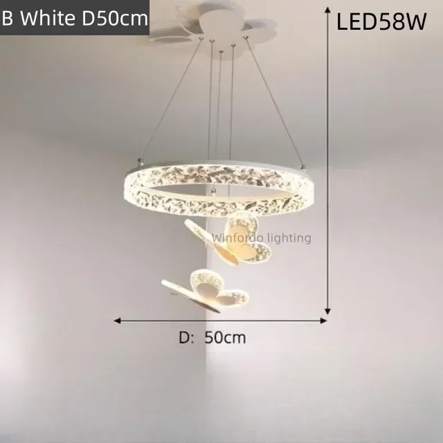 Nieuwe moderne LED-kroonluchter dimmen vlinderstijl verlichting woonkamer eetkamer babykamer hal bar hanglampen binnenverlichting