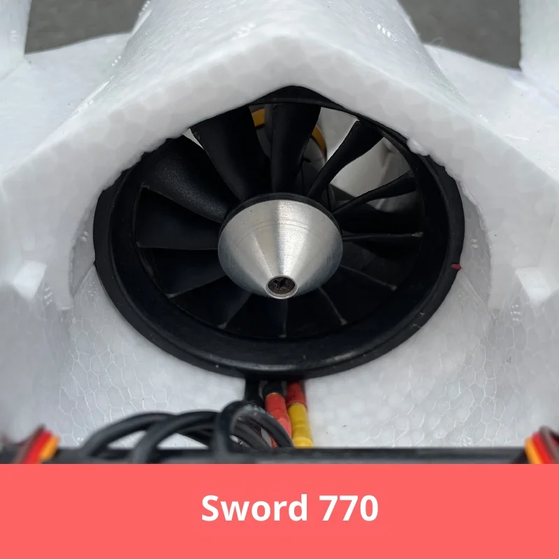 Model Airplane Electric Remote Control Fixed Wing 64 Ducted Aircraft Sword T770 Flying Wing Racing Aircraft Epo Crash resistant