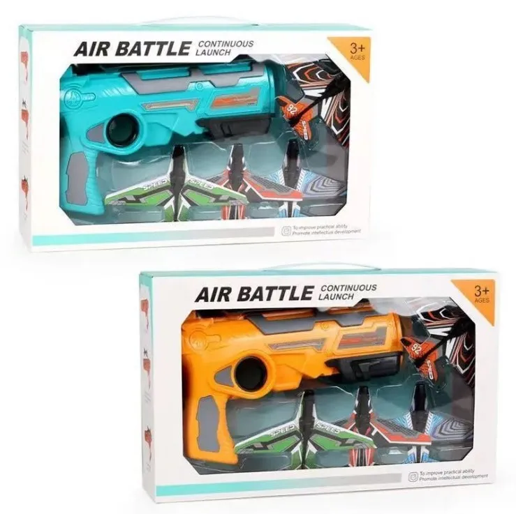 Glider Launcher Airplane Gun Hand Throw Creative Fun Sport Toy Model Outdoor Launch Airplane Big Foam Gun Toy for Kids Children