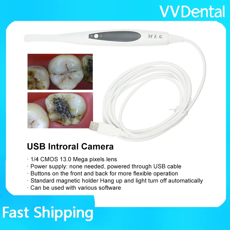 Dental Intraoral Camera 8 White LED 5mm Ultra-thin MINI Lens Oral Camera Computer USB HD 13.0 Mega Pixels Lab Equipment Dentist