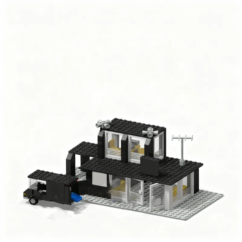 

222PCS MOC Creative Model City Bank Building Blocks Assembly BricksCollectible Display Birthday Gift Decoration Collection Home