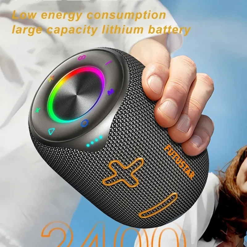 HiFi Wireless Bluetooth TWS Stereo Surround Subwoofer AUX U Disk TF Card Speakers Mini Portable Outdoor Waterproof Sound Column