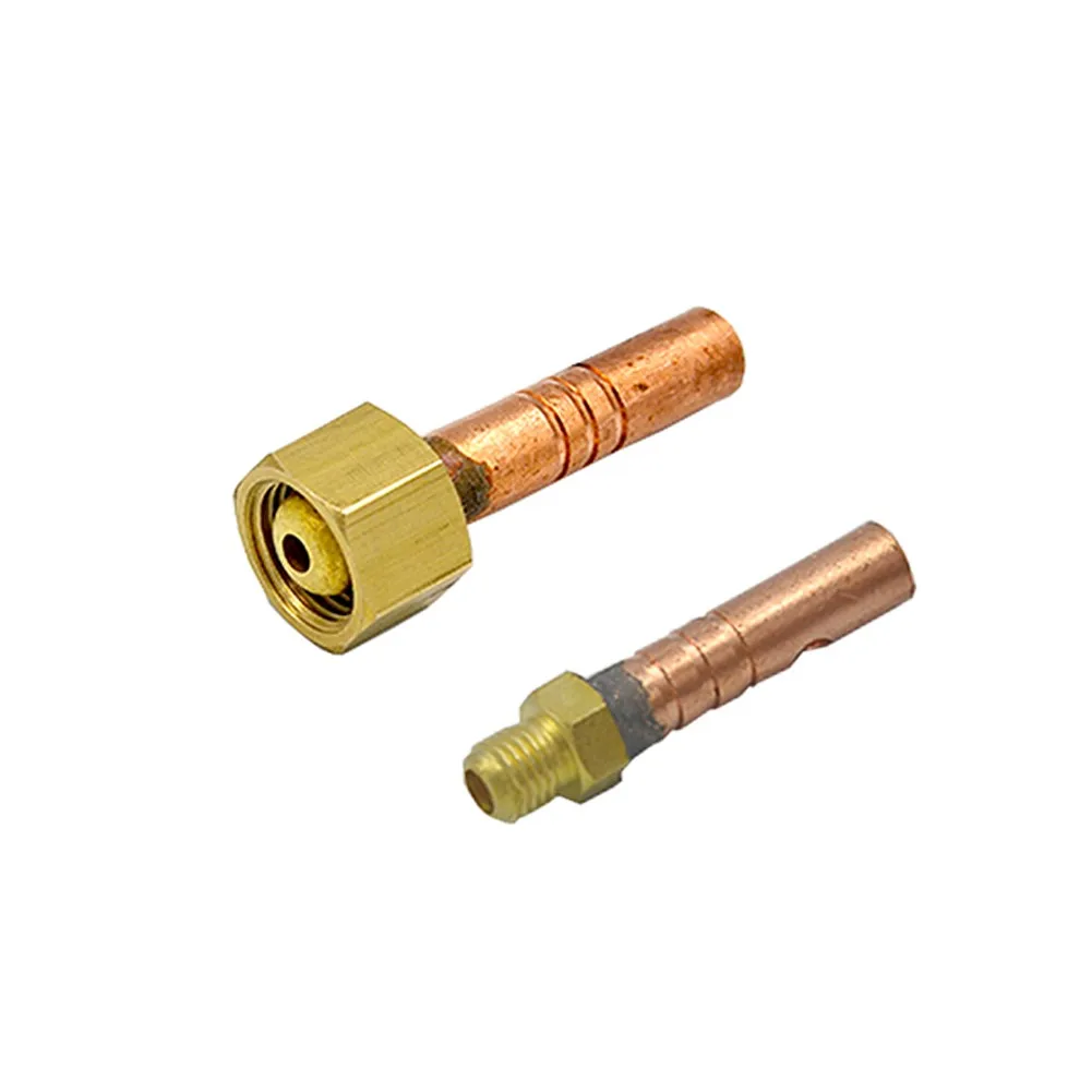 Confezione da 2 connettori per torcia di saldatura TIG anteriore 8mm M16 * 15mm con vite dado per cavo QQ150 Kit di parti di riparazione e lavoro