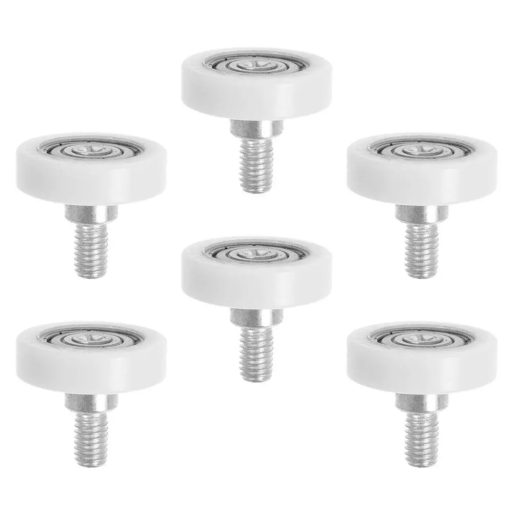 6Pcs Sliding Drawer Hardware Ball Bearing Pulley Replacement for Vending Machines Furniture Drawers Cabinet Rollers Smooth Quiet