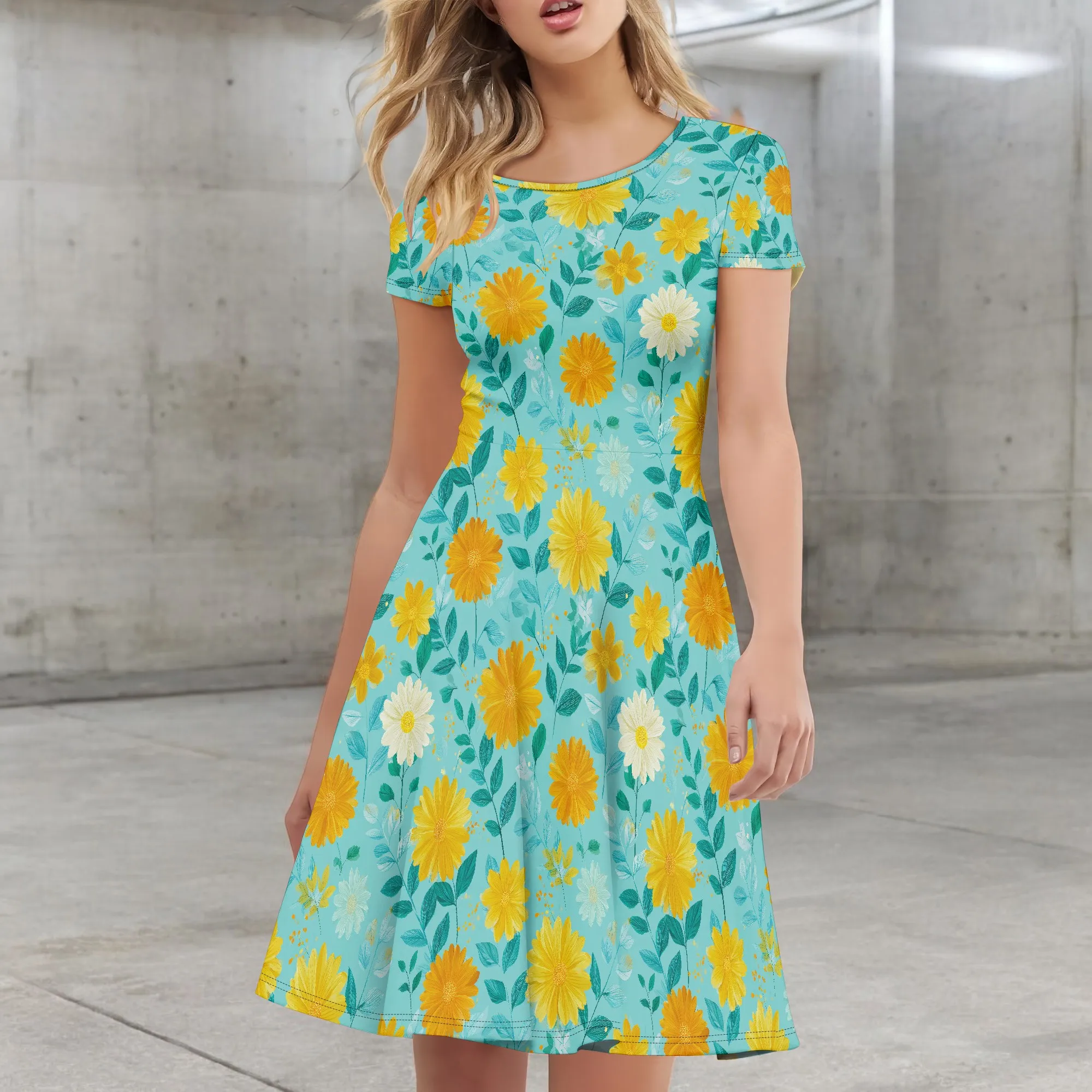 Robes d'été décontractées pour femmes, robe de plage, t-shirt à manches courtes
