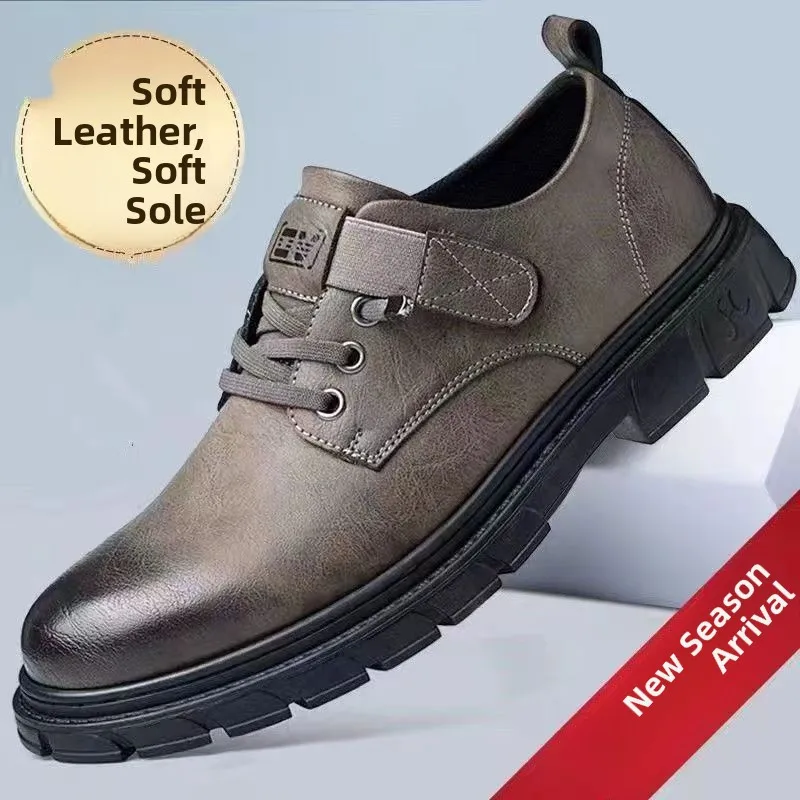 

Мужские брюки Paul Busin Casual oes, весенние новые дышащие кожаные брюки, мягкие противоскользящие брюки Briti Sle Work oes