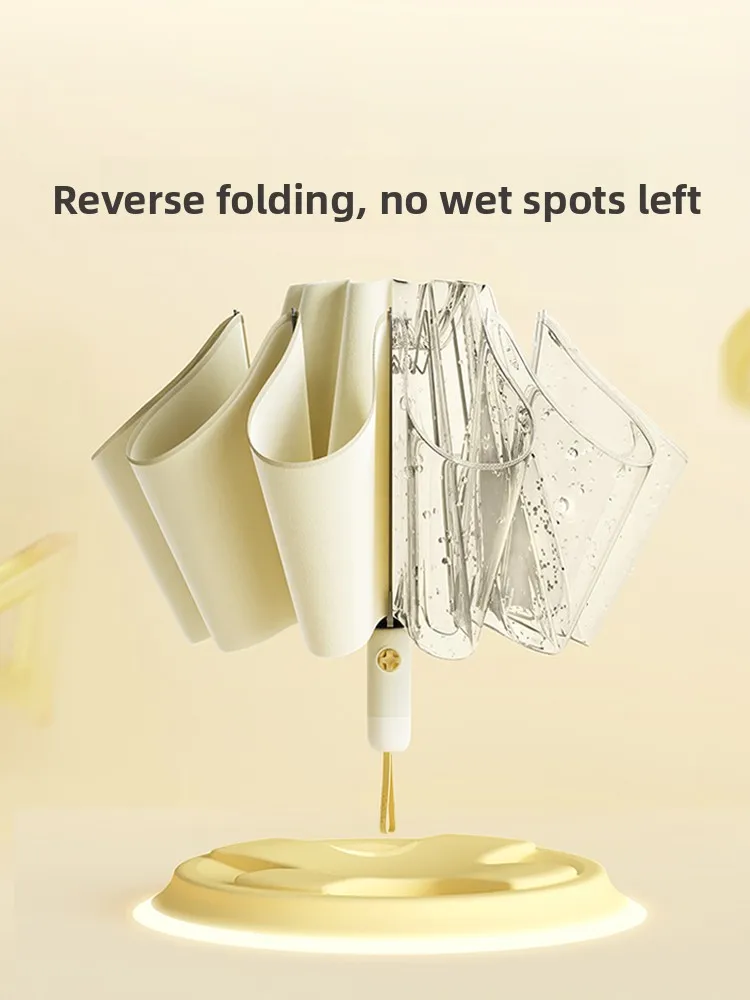 

Zhidu Automatic Large Size Reversible Rain Umbrella for Men And Women Windproof Special Dual Use Sunshade Rain Umbrella