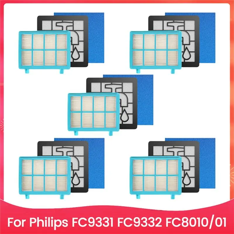 

HOT-15PCS Vacuum Hepa Filter Set For FC9331 FC9332 FC8010 Vacuum Cleaner Replacement Parts
