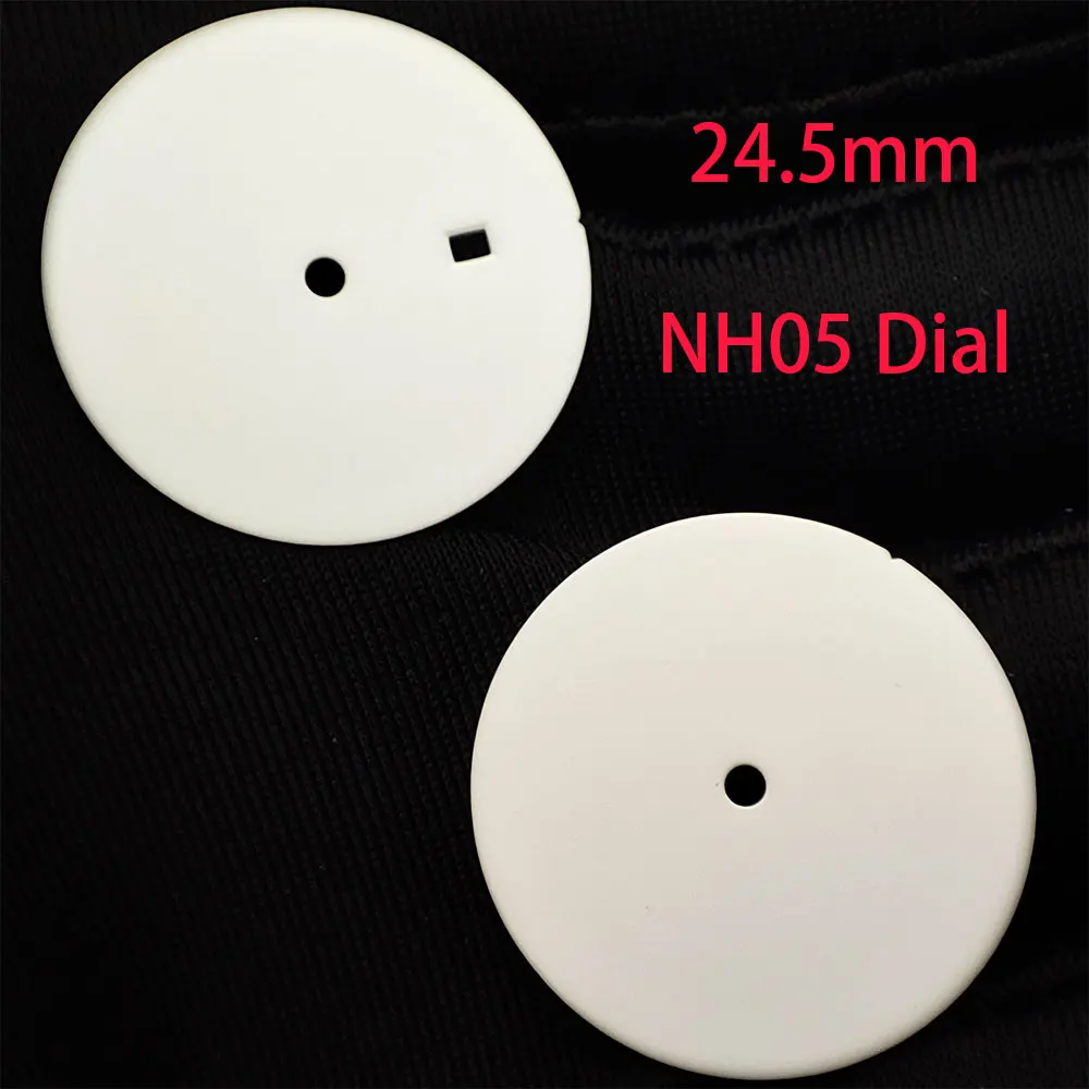 The 24.5mm Watch Dial NH05 White Matte Dial Is Suitable for the NH05 Movement and Can Be Customized with Logos and Patterns
