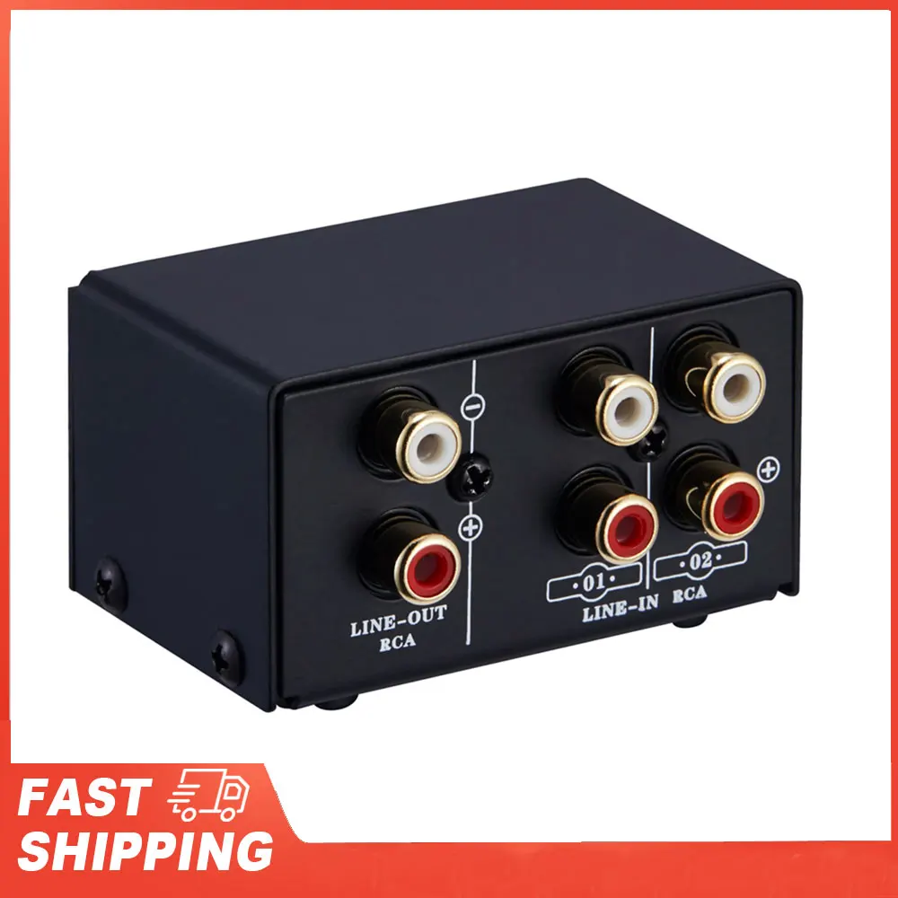 LYNEPAUAIO Audio Switcher 3.5mm 2 in1 Out/ 1 in2 Out A/B Switch Stereo Audio Splitter Box No Distortion 3.5mm Jack for Switching