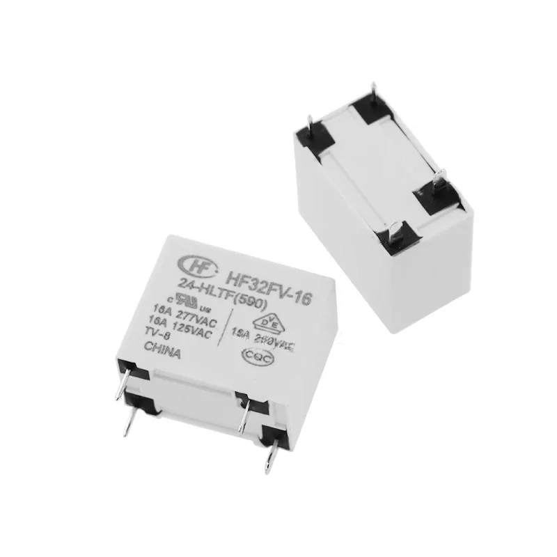 10pcs/lot HF32FV-16-5/12/24-HLTF A set of normally open 4-pin 16A277VAC relays 5V12V24V