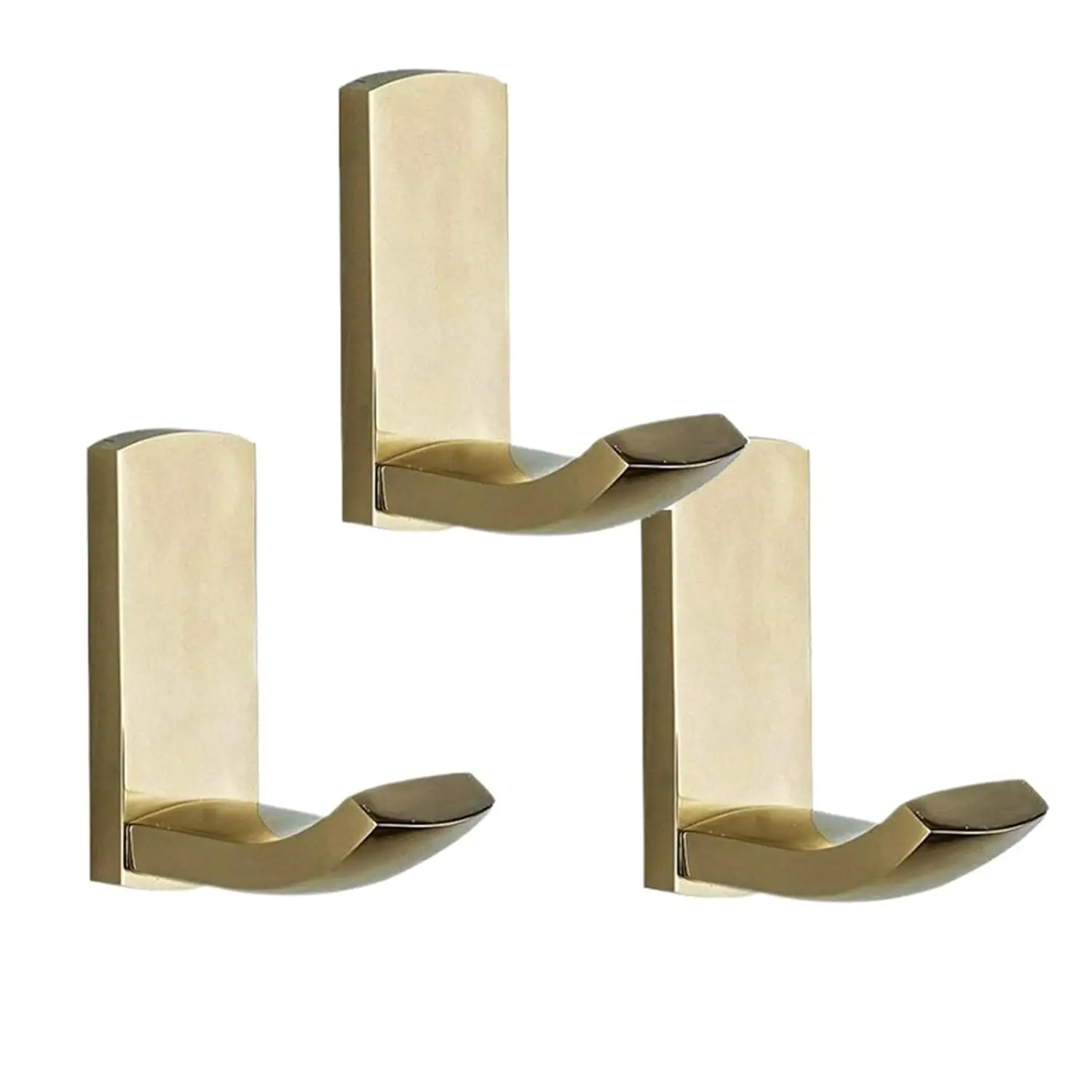 

Polished Gold Bathroom Hardware Set with Towel Ring, Paper Holder & 3 Hooks, Wall Mount Bath Accessories, Customized