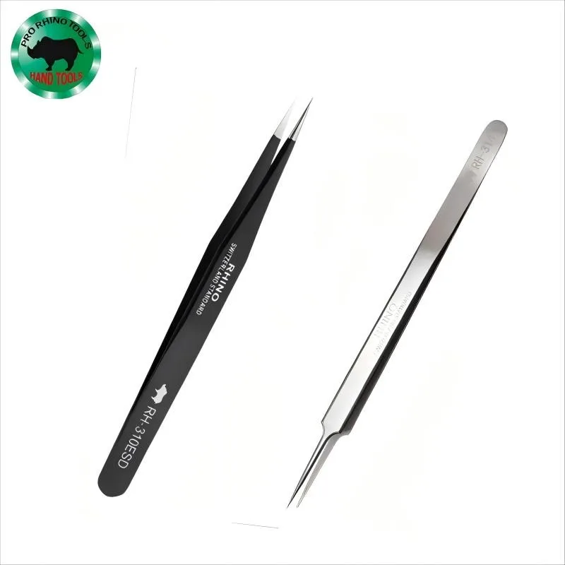 

Японские профессиональные удлиненные пинцеты серии RHINO RH ESD — антистатические, высокоточные, сверхтвердые, ремонт часов/телефонов