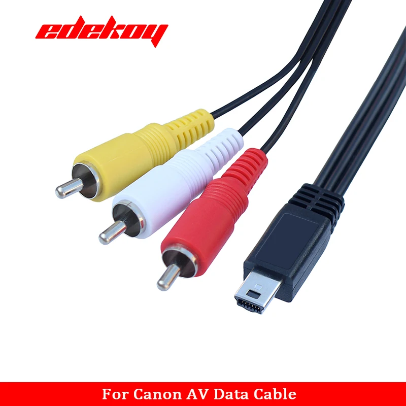 Kabel wideo Canon AVC-DC400ST, kabel RCA Audio wideo do Canon EOS 1D, 1D X, 500D, 550D, 5D Mark III, 600D, 60D, 650D, 700D 7D