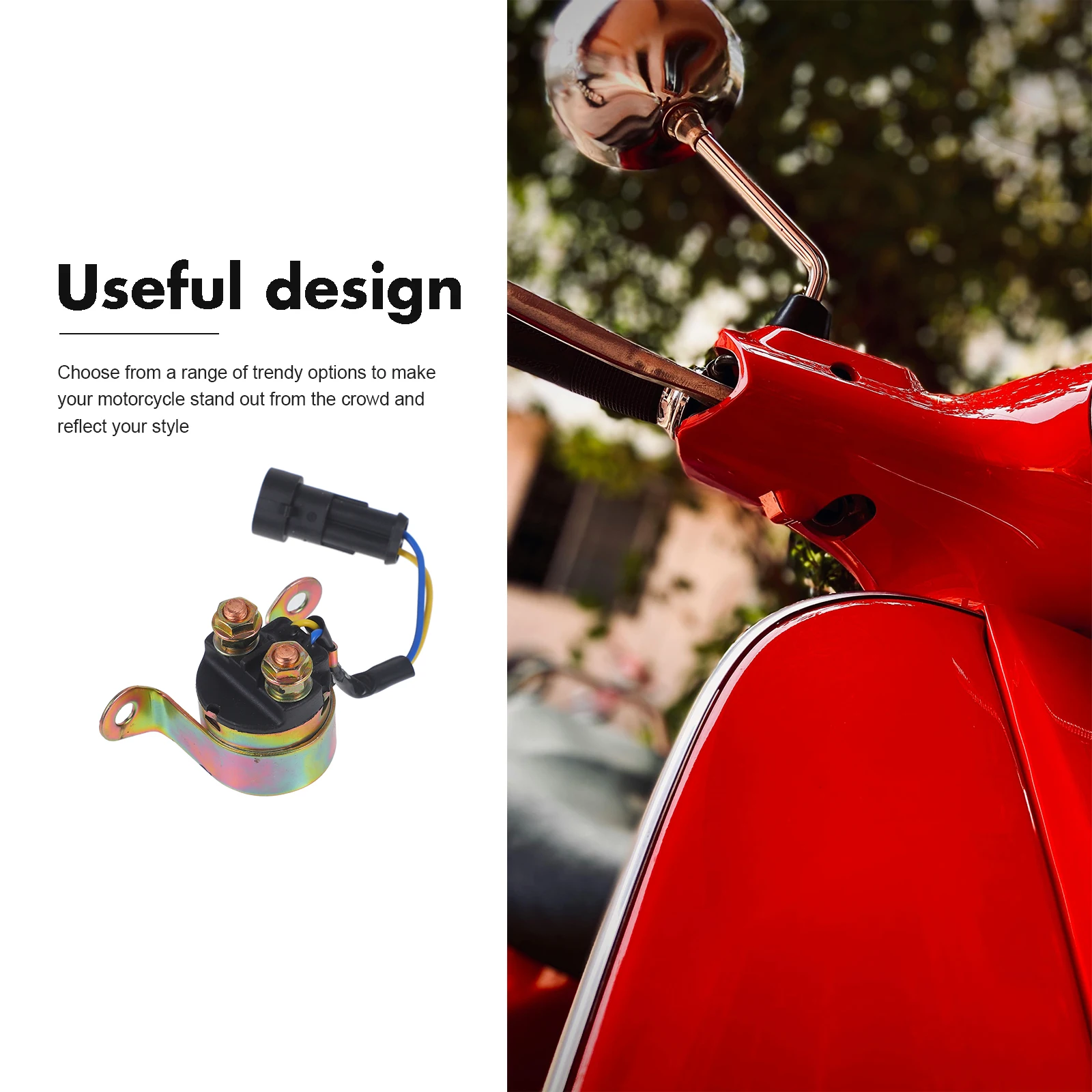 

Motorcycle Ignition Coil Relay Switch Starter Handlebar Iron Plug Replacement Car Engine Electrical Device Starter Coil