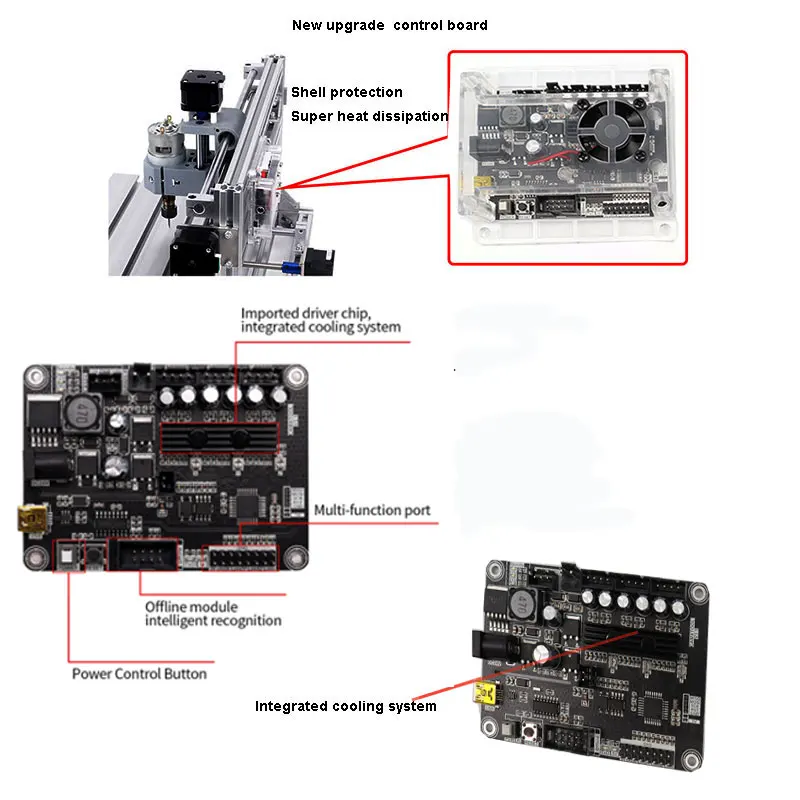 Imagem -04 - Ferramentas de Controlador Cnc Placa de Controle de Eixos Grbl 1.1 Porta Usb Driver Integrado com Controlador Offline para Gravador a Laser 3018