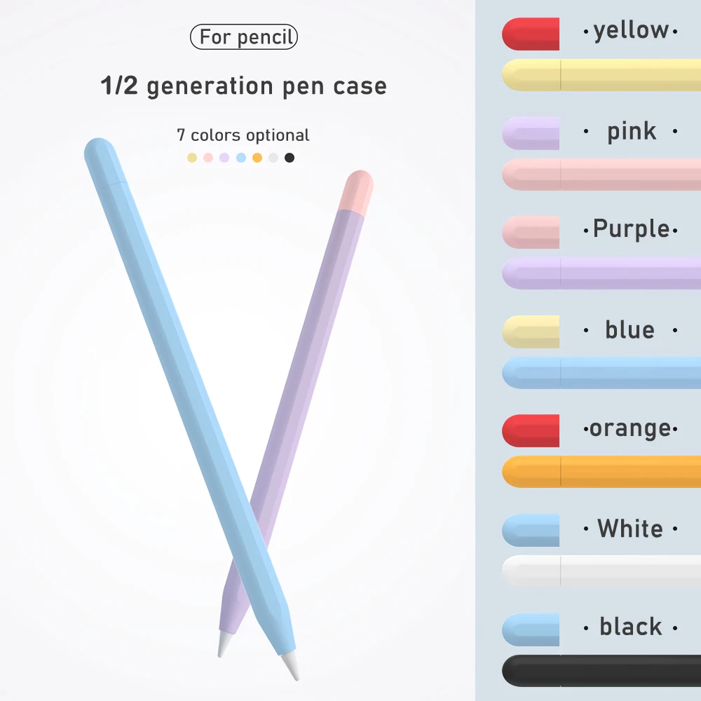 Uniwersalny pokrowiec na oryginalny Ipad Pencil 1nd 2. Materiał silikonowy nieodporny magnetyczny ssanie dwukolorowy antypoślizgowy dodatek