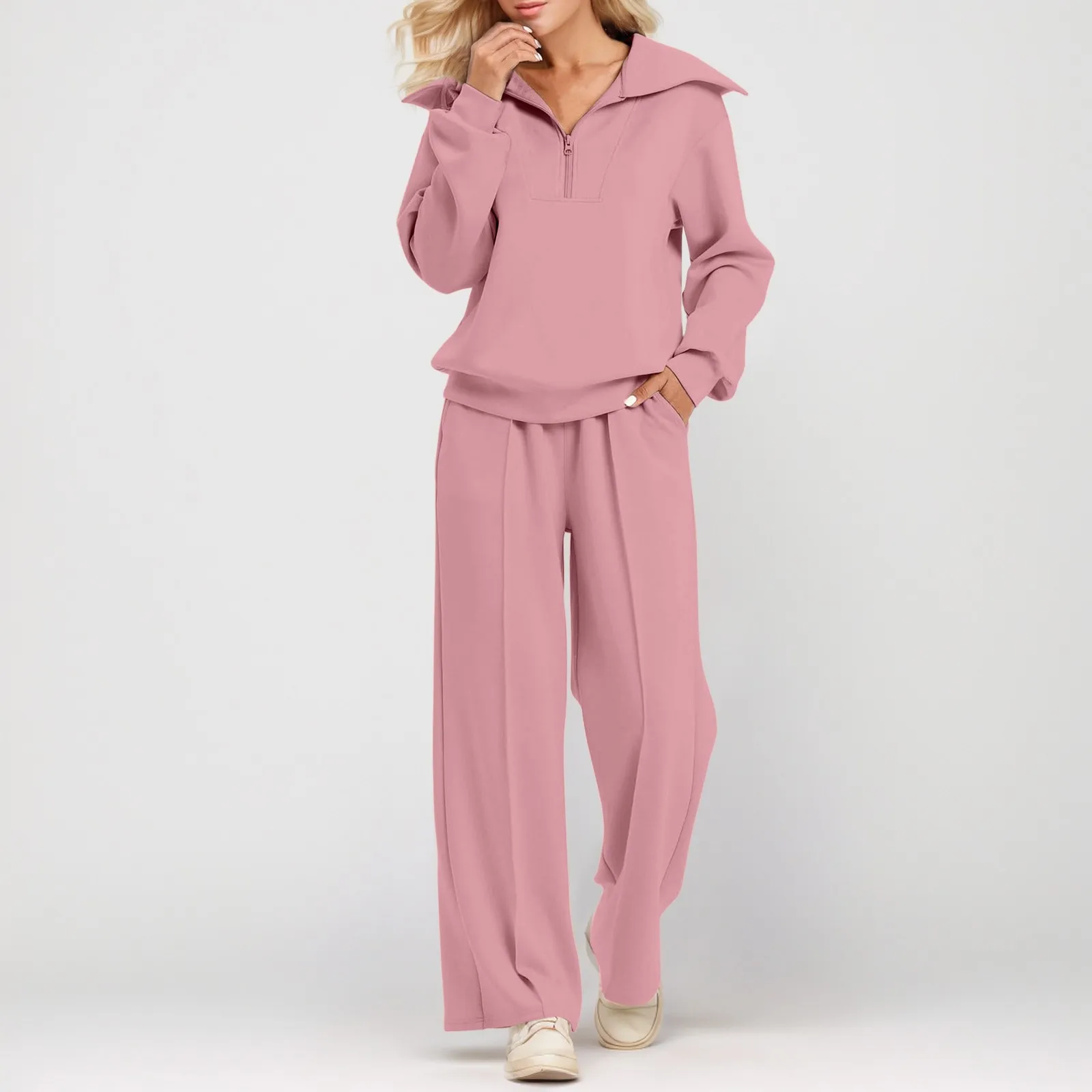 Pant 2 Piece Sets Women Outfit Women\'s Suit Warm Trouser Oversized Casual Sweaters Jogging Knitwear Tracksuit Matching Sets