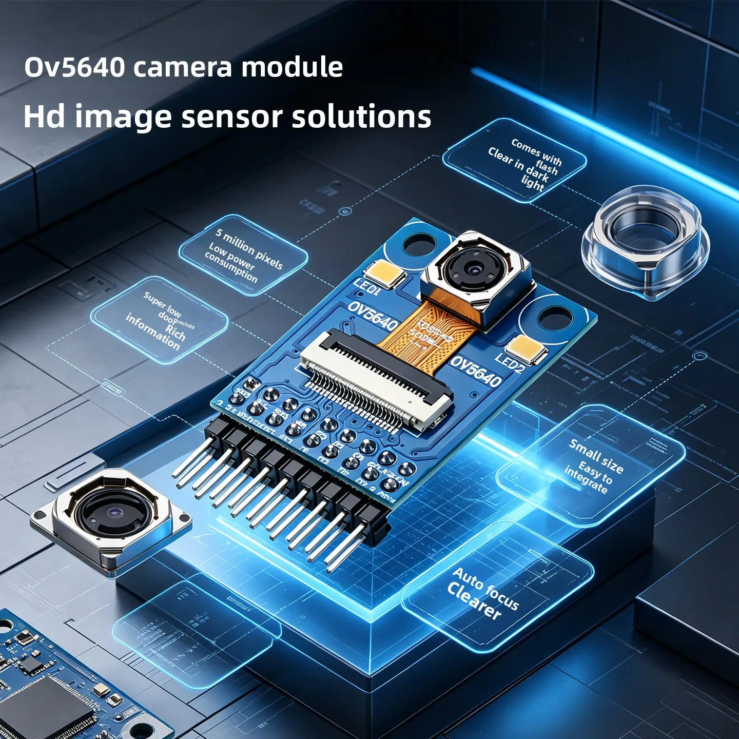 OV5640/OV2640 Camera Module – 5MP High-Resolution Lens Module for Image Transmission & Embedded Projects