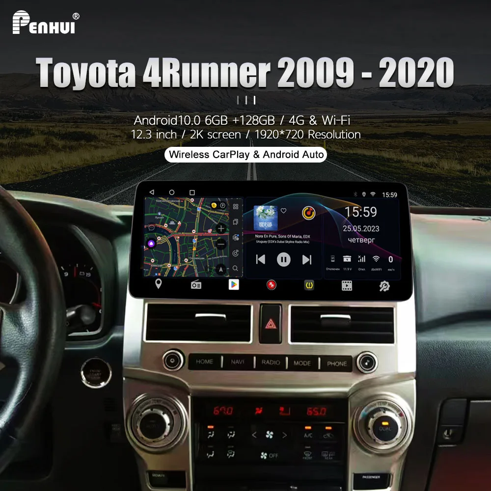 

12.3 inch for Toyota 4Runner 2009 - 2020 Car Radio Multimedia Video Player Navigation GPS Android 10.0