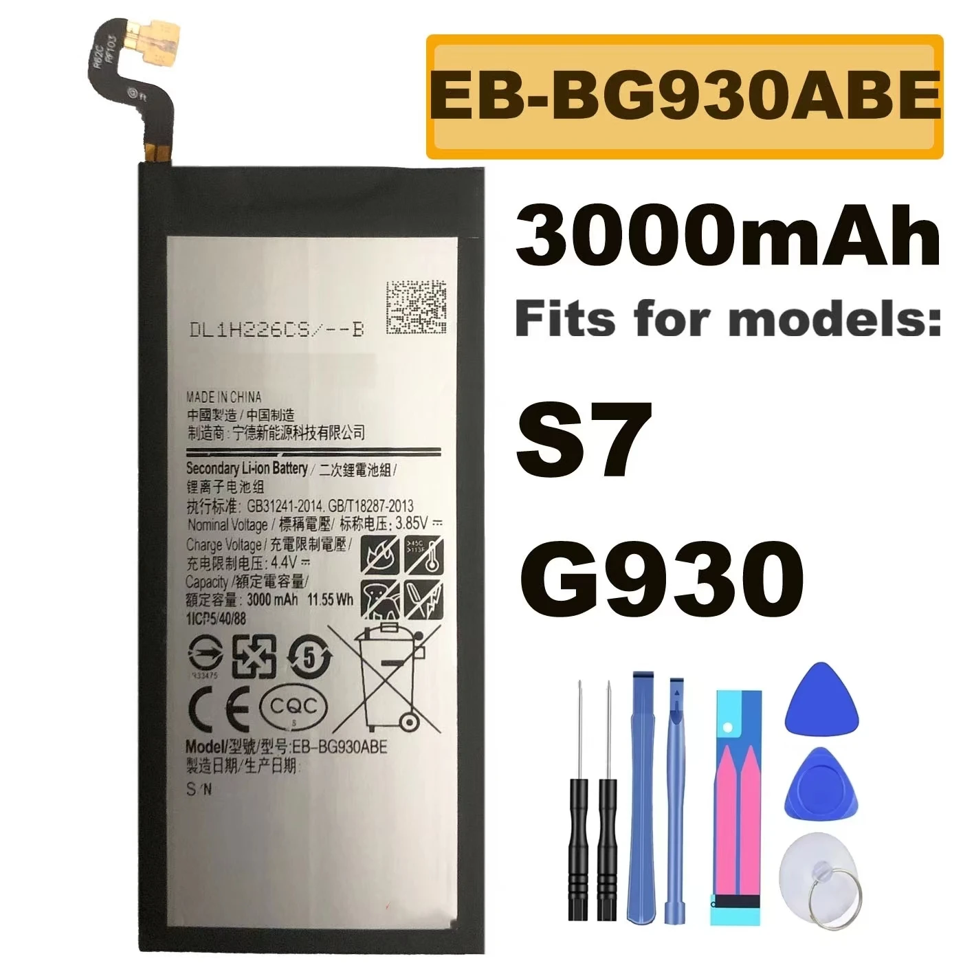 For Samsung Galaxy S7 EB-BG930ABE original battery, mobile phone battery replacement repair parts, free tools