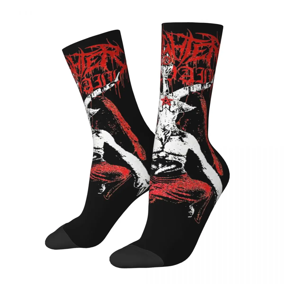 

Band Slaughter To Prevail Baphomet Design Crew Socks Product for Men Non-slip Dress Socks