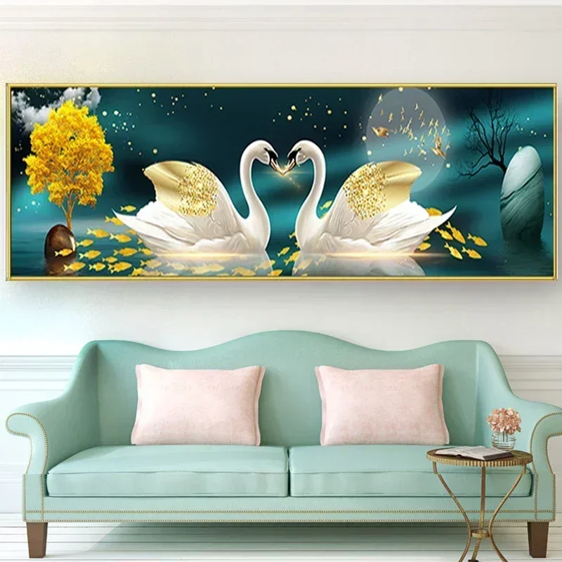 

Love Swan Lake 5D Diamond Painting Full Diamond Art Embroidery Hotel Living Room Office Home Decor DIY Diamond Cross Stitch Kits
