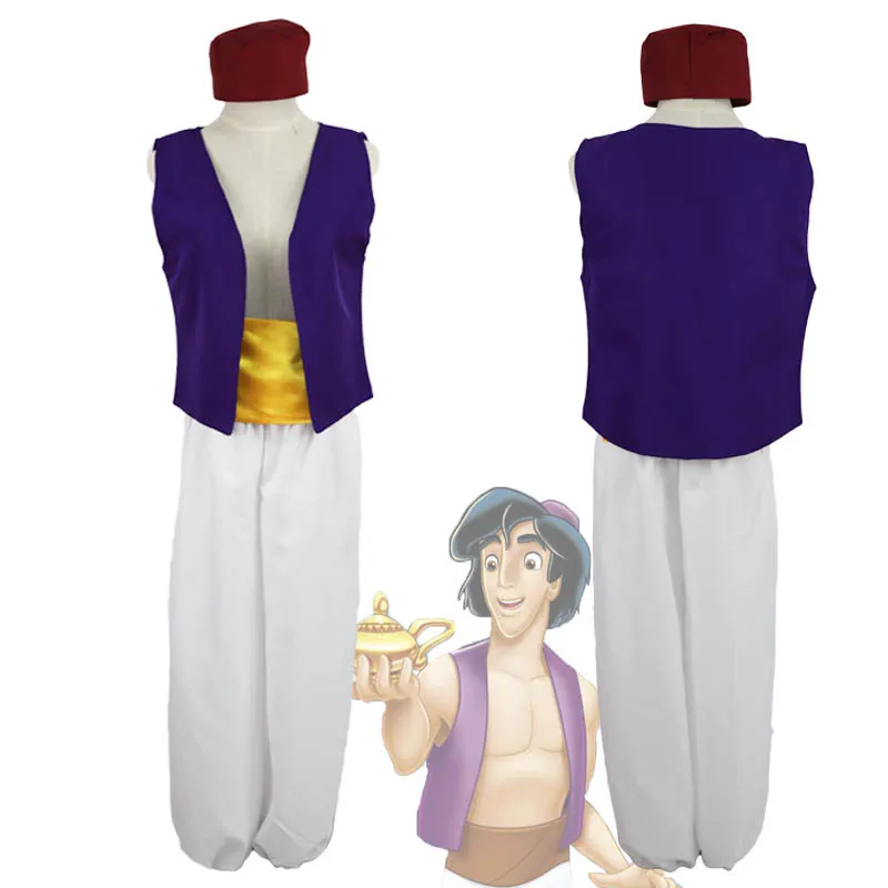 Aladdin lâmpada cosplay príncipe desempenho traje loween conjunto de traje feminino étnico palco wear verão 202 3%-50% poliéster